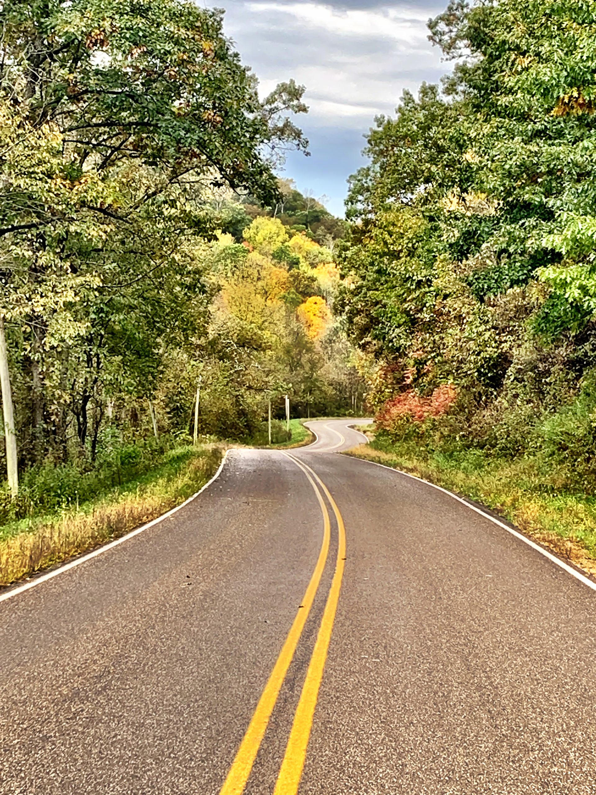 winding scenic drive on the backroads of Stockholm, WI