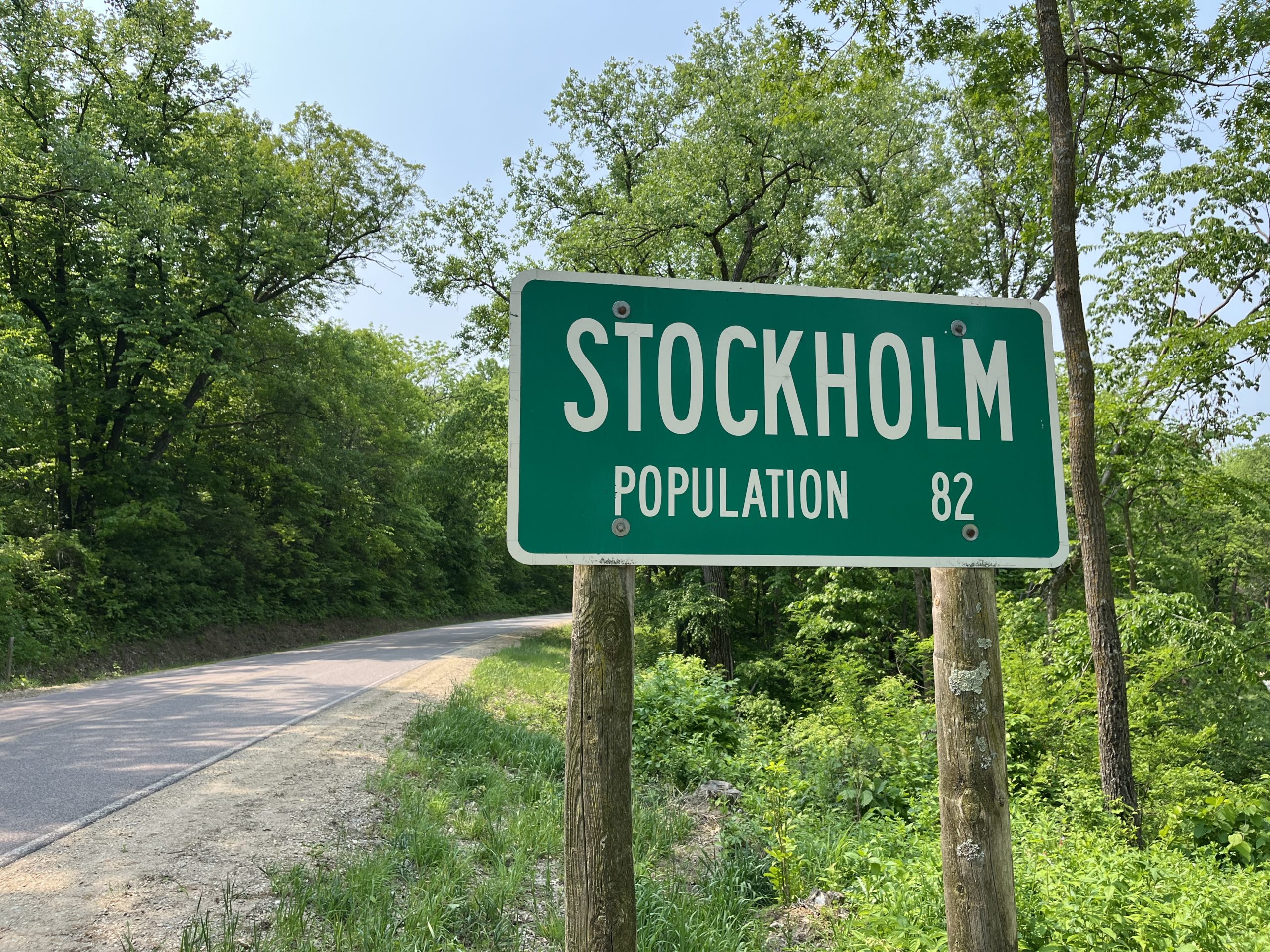 Stockholm, WI Stockholm city sign